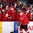 MONTREAL, CANADA - DECEMBER 27: Switzerland's Damien Riat #9 celebrates at the bench with teammates after scoring a third period goal against the Czech Republic during preliminary round action at the 2017 IIHF World Junior Championship. (Photo by Andre Ringuette/HHOF-IIHF Images)

